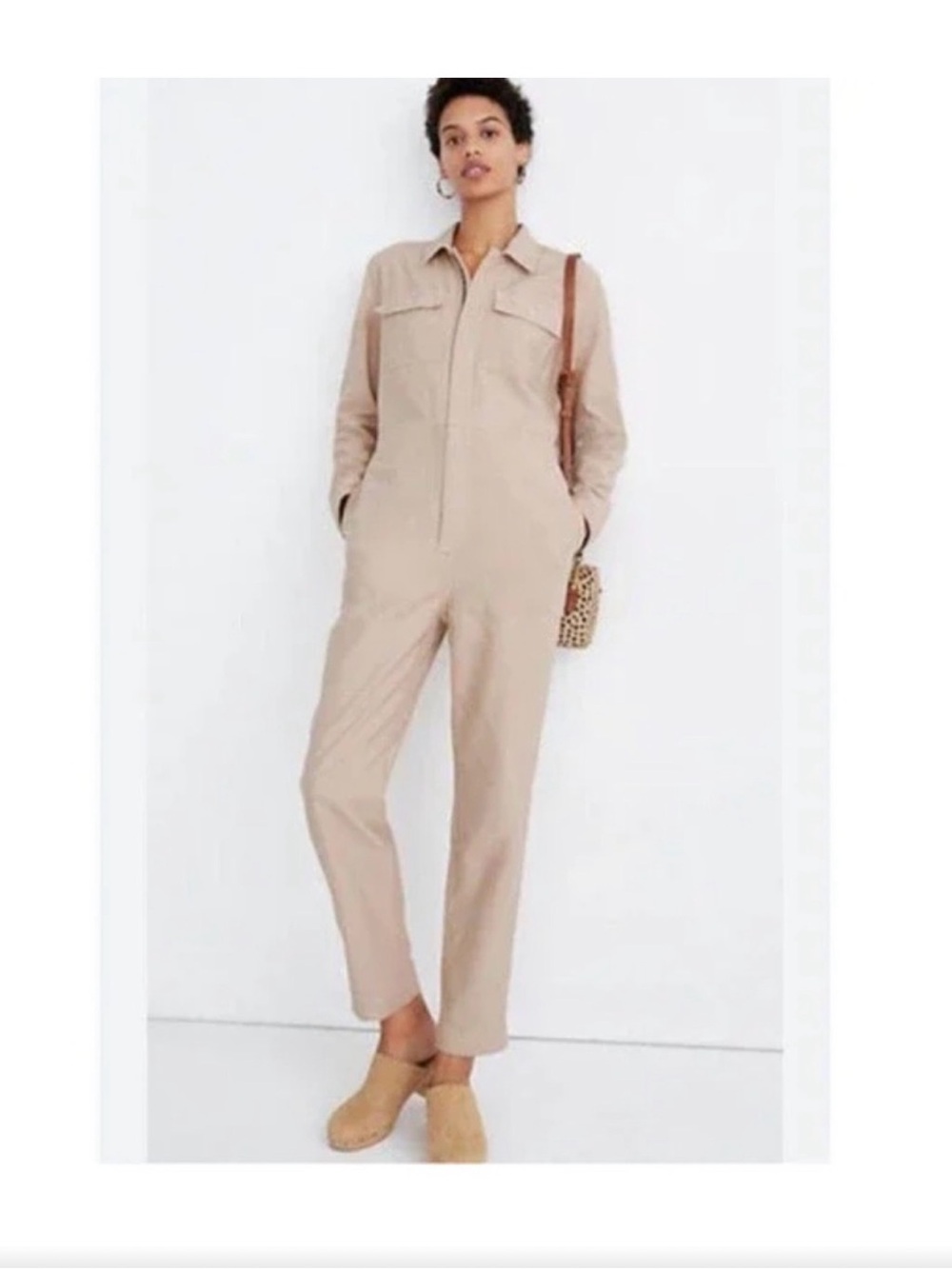 Madewell Beige Utility Jumpsuit